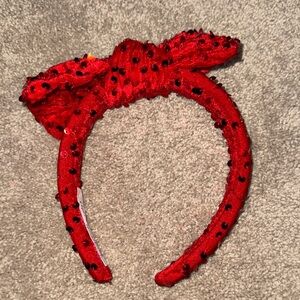 Cheeky Plum Red Sequin Bow Headband